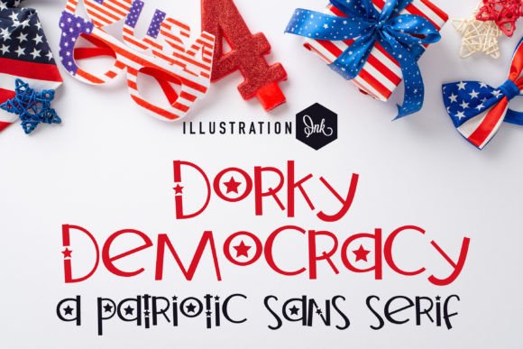 Dorky Democracy: A Whimsical Decorative Typeface for Editorial Design
