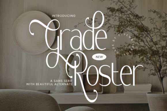 Grade Roster: The Modern Sans Serif Font for Polished Brand Identity