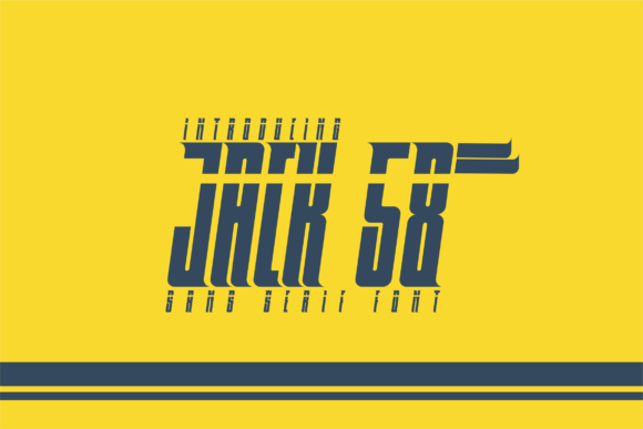 Jack 58: The Energetic Sans Serif Font for Handmade Product Branding
