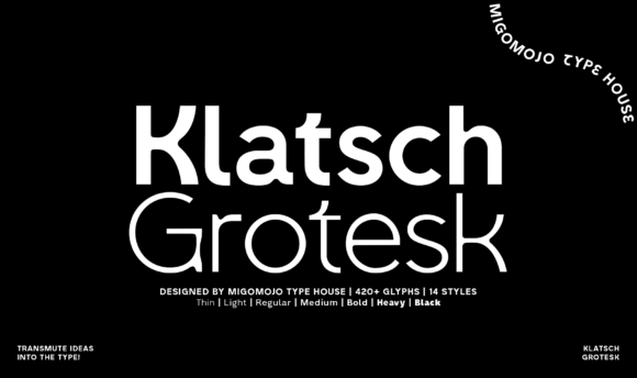 Klatsch Grotesk: A Humanist Sans Serif for Modern Brand Identity