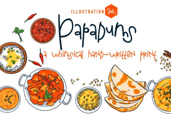 Popadums: A Whimsical Handwritten Typeface for Makers