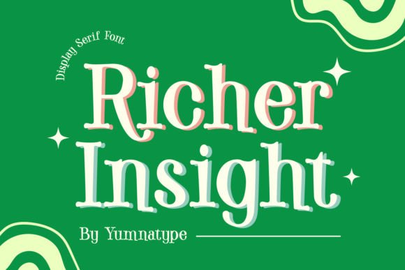 Richer Insight: A Refined Serif Display Font for Editorial Design